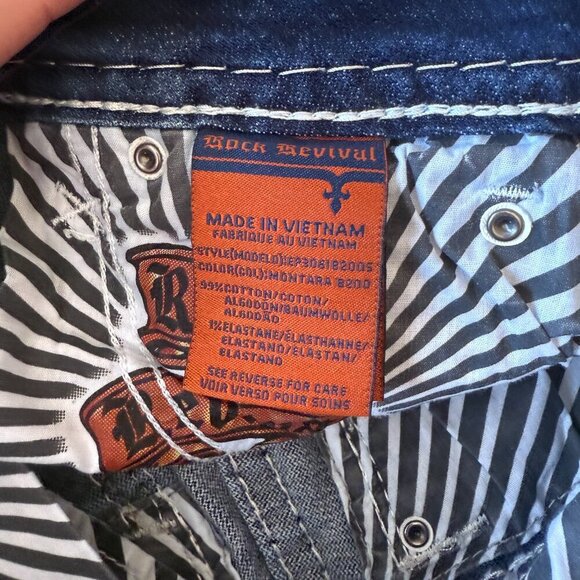 Women's 24 Rock Revival Montara Bootcut/Cut Off Jeans Shorts - Picture 7 of 8